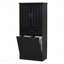 Armoire de rangement pour salle de bain avec deux paniers à linge, armoire de rangement avec portes et tiroir pour la maison, noir-1863874585
