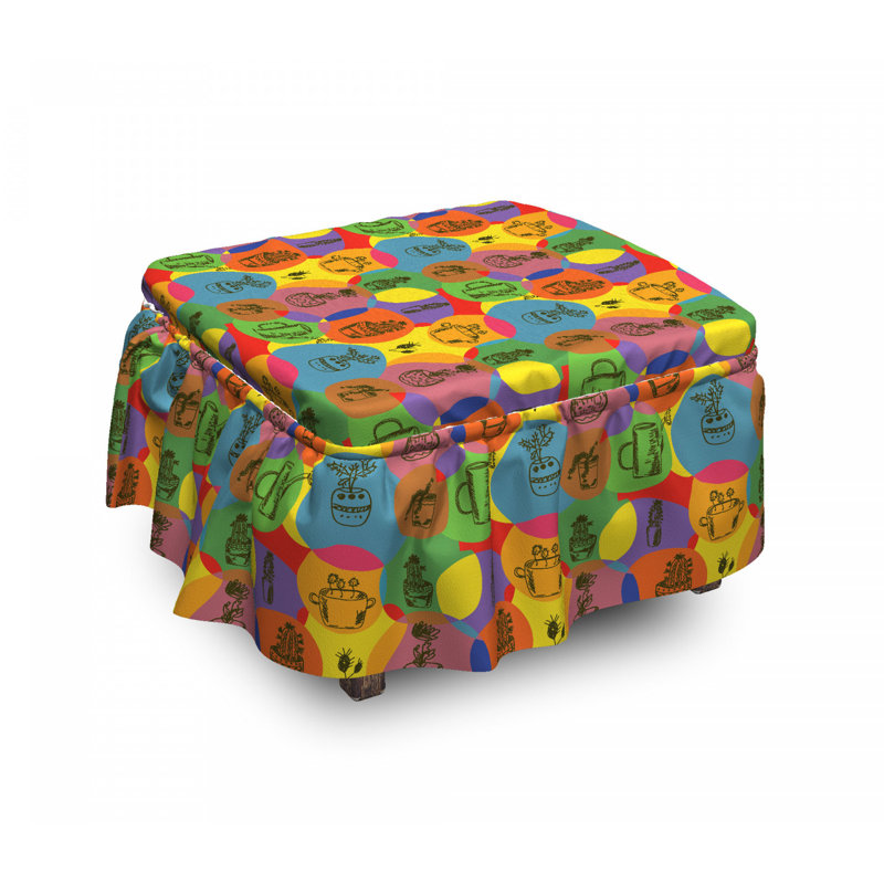 Box Cushion Ottoman Slipcover