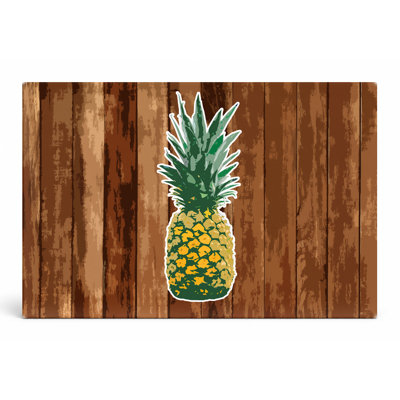 Ananas sur bois - paysage, art mural sur toile