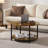 Rustic Round Coffee Table Sofa Table-108957401