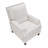 Push Back Reclining Chair Transitional Style Off-White Self-Reclining Motion Chair Cushion Seat Modern Style Living Room Furniture