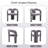 3-Piece Dining Table Set,Pedestal Dining Table With 2 Barrel Side Chairs-792757944-792757945