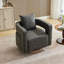 Fauteuil demi-tonneau pivotant à dossier creux de 29,1 po de largeur avec base en bois-106905339