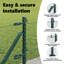 Vidaxl Hexagon Fence Green Steel-114621418