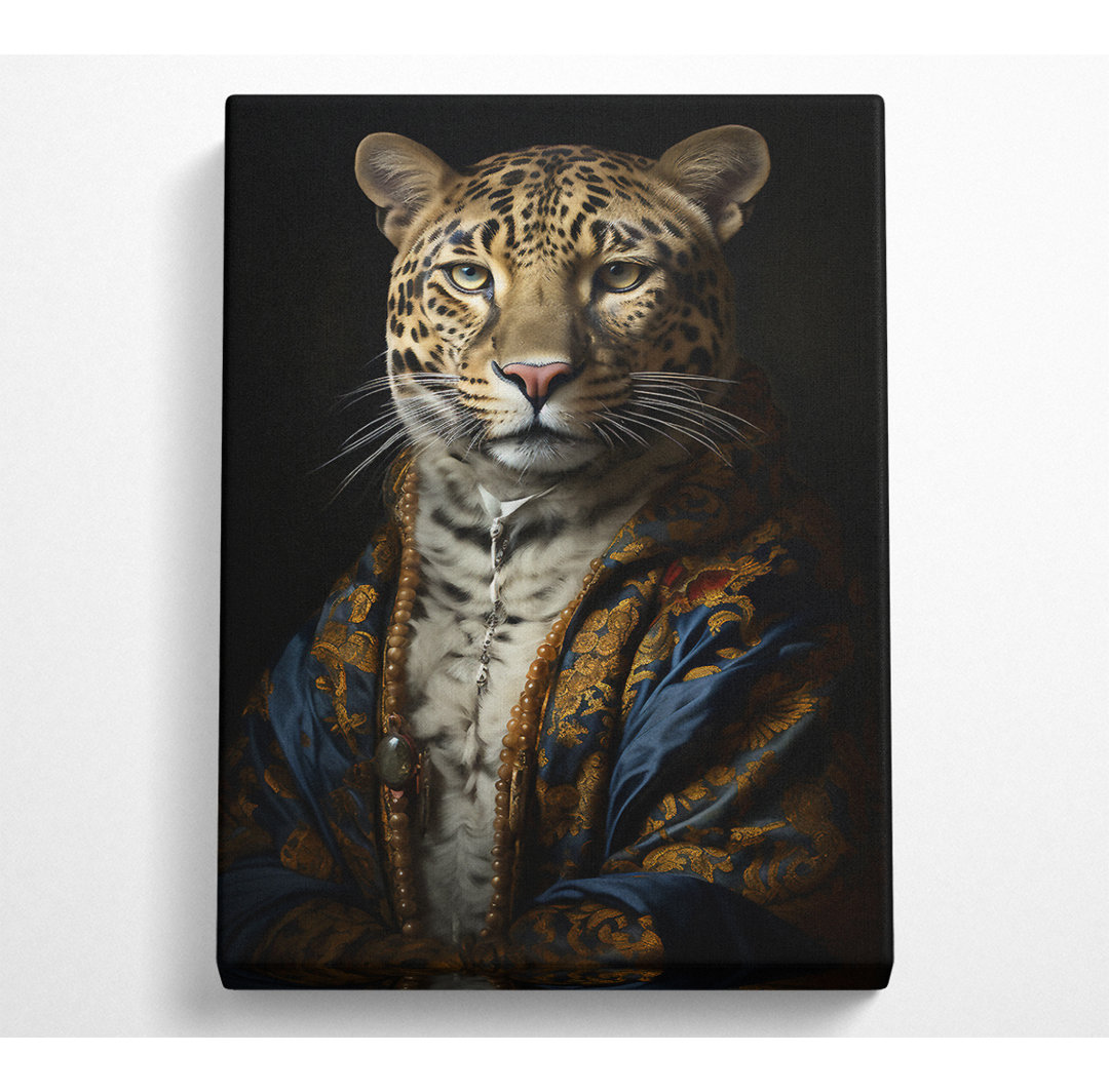 Leopard Renaissance - Einzelner Bilderrahmen Kunstdrucke auf Leinwand