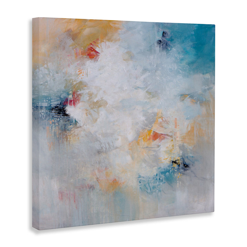 Toile d'abstraction de danse voilée, design par Karen Hale, H 36 po x l 36 po