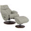Fauteuil d'appoint en cuir fleur Kandoro