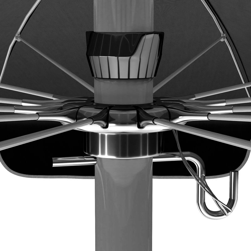 Parasol de 8,5 pi Nikolitsa, Sunbrella® - noir