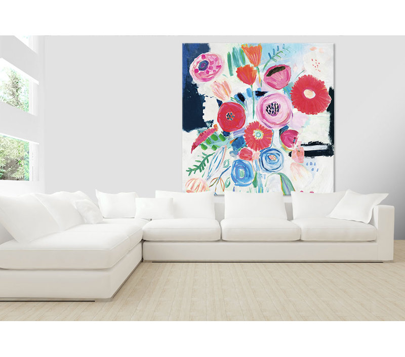 Reproduction d’art sur toile « fresh florals II » par Farida Zaman