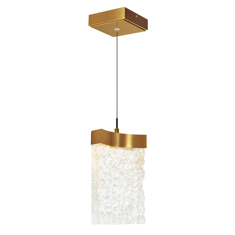 Mini-luminaire suspendu en laiton Braxten, Laiton