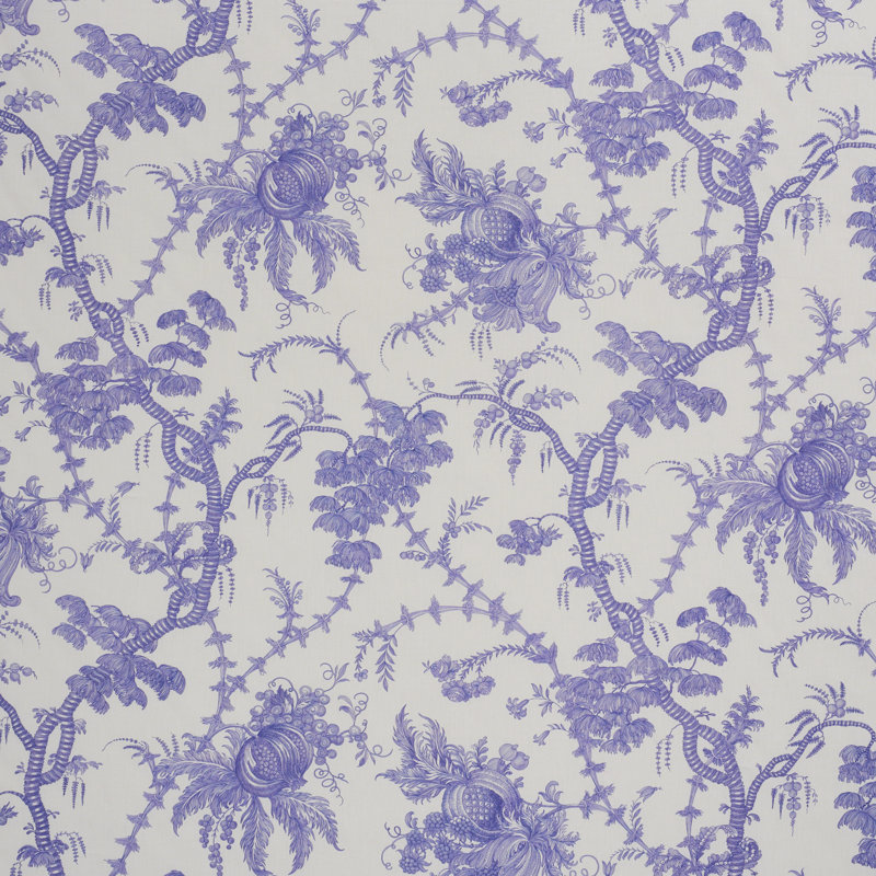San Cristobal Toile Fabric, Purple