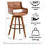 Modern Faux Leather Upholstered Swivel Stools (Set of 3)-1613401987-1613401984