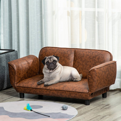 Aurea Memory Foam Faux Leather Pet Bed