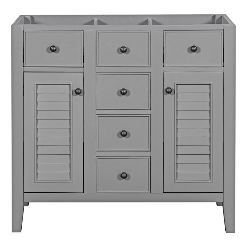 Base de meuble-lavabo simple seulement, gris