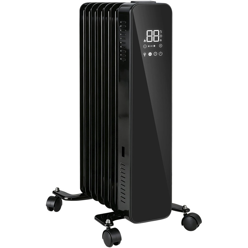 Radiateur à bain d'huile et à ailettes 23 pouces avec thermostat électronique et minuterie 24 heures Airo Comfort