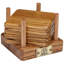 Tiger Wood Coasters Edge Grain avec base