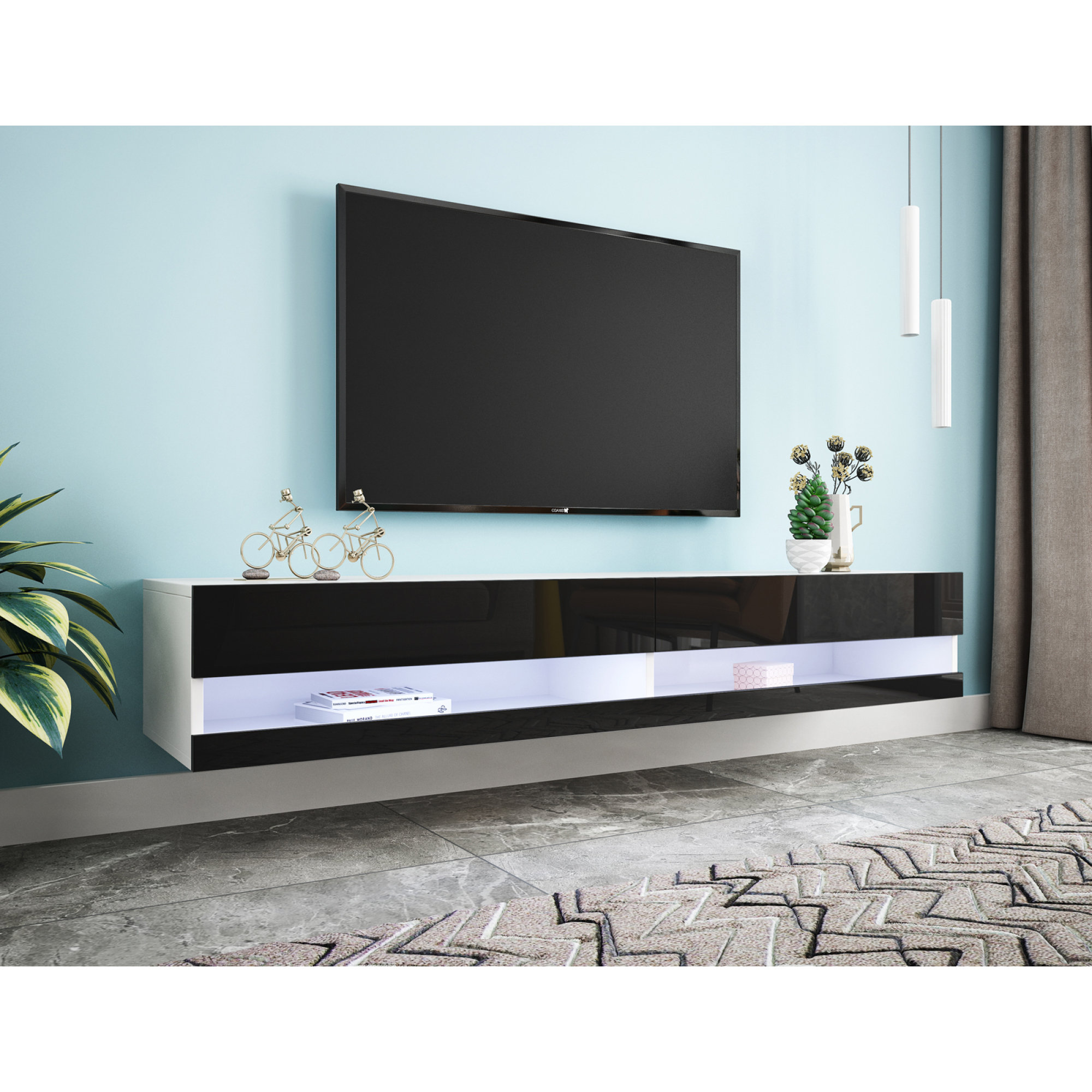 Orren Ellis Floating TV Stand for TVs up to 80" Wayfair