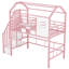 Lit mezzanine en métal avec toit et boîte de rangement-845162224