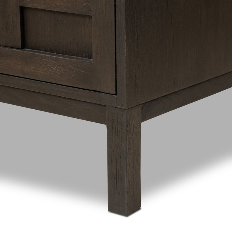Alessio Nightstand, Smoked Black, Right