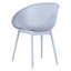 Paquet de 2, chaises longues bleues, modernes, en polypropylène, intérieur / extérieur, toutes saisons, sans entretien, assemblage de 90 secondes, contour ergonomique, chaises longues en filet bleu de Pp For-18818700
