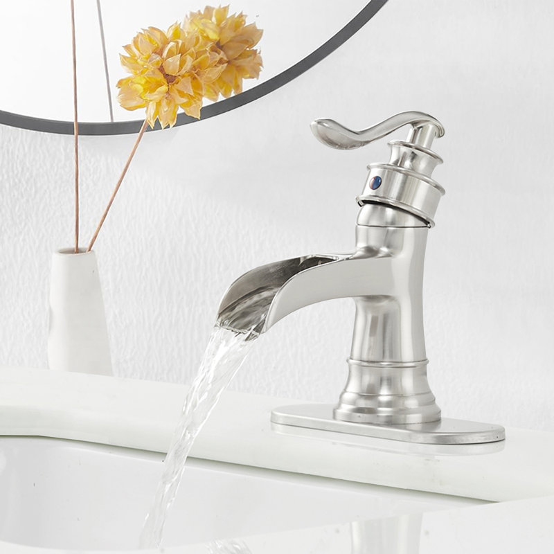 Robinet de salle de bain à un trou, Nickel