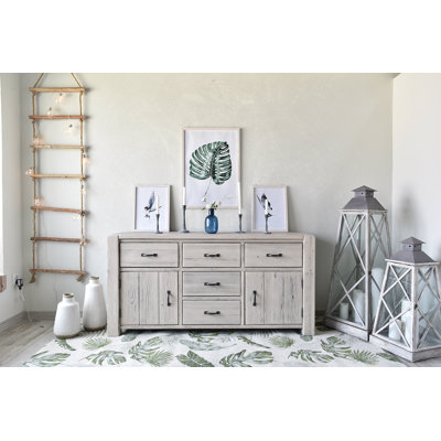 White Springs Solid Wood 160cm W 5 - Drawer Chest of Drawers