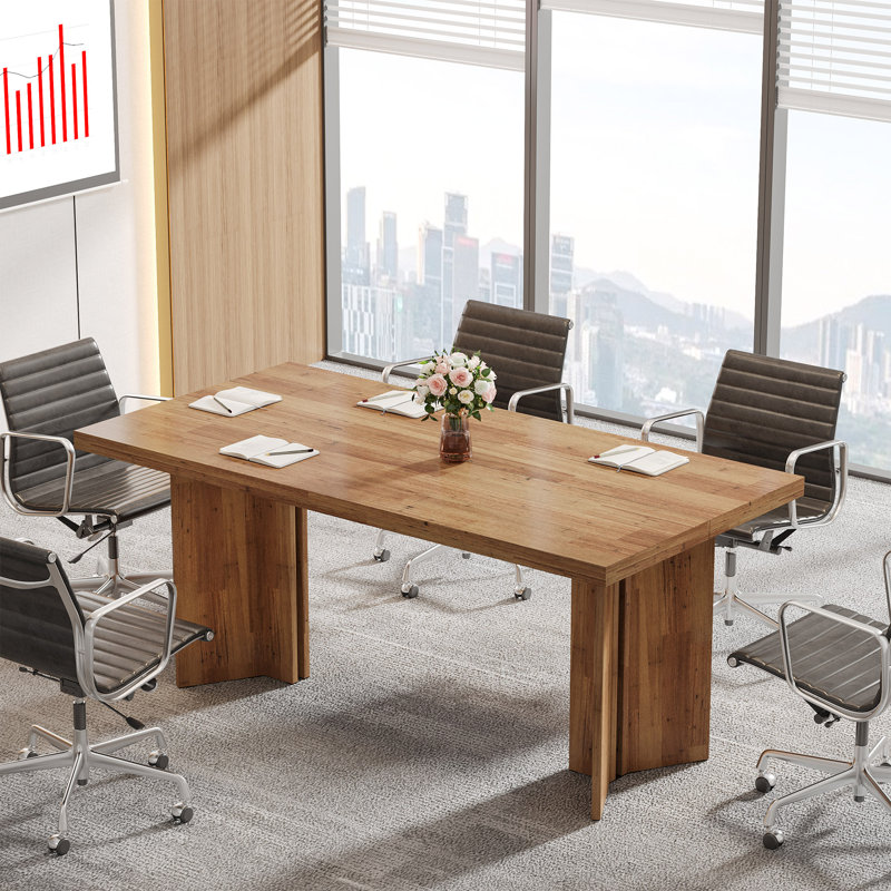 63''Rectangle Conference Table, Walnut Brown
