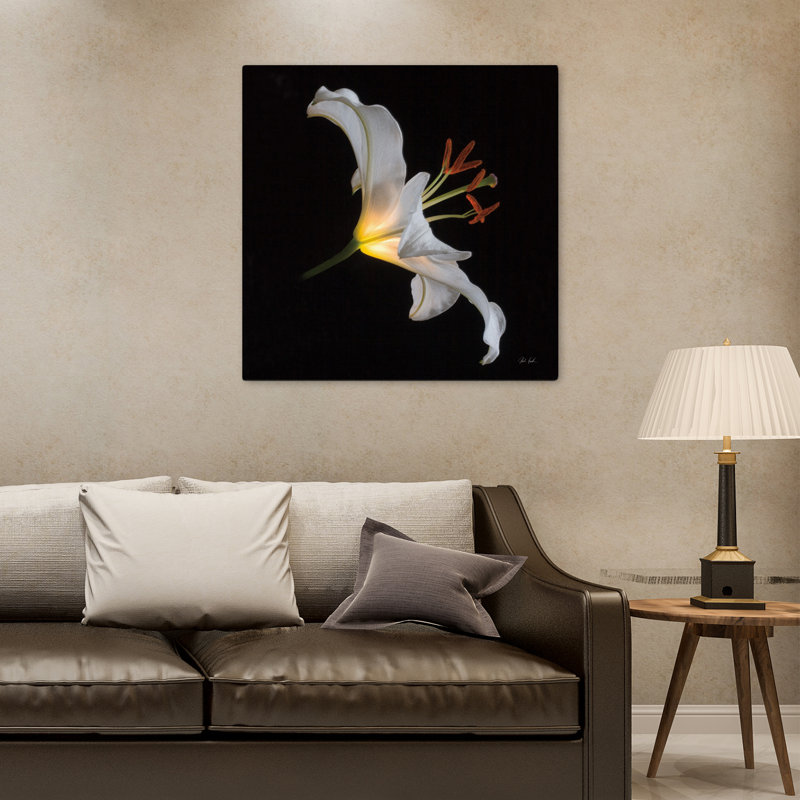 Art floral contemporain Lily, H 32 po x l 32 po