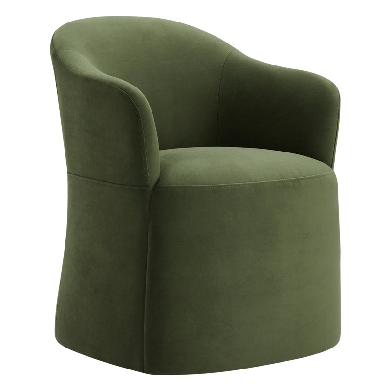 Fauteuil Janina, Velours performance vert forêt Bella