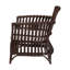 Fauteuil en rotin brun très foncé