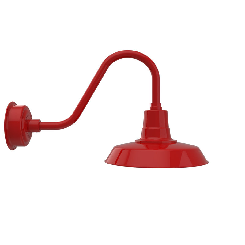 Luminaire de grange d’extérieur oldage, Rouge cerise, 19.025" H x 21" W x 14.25" D