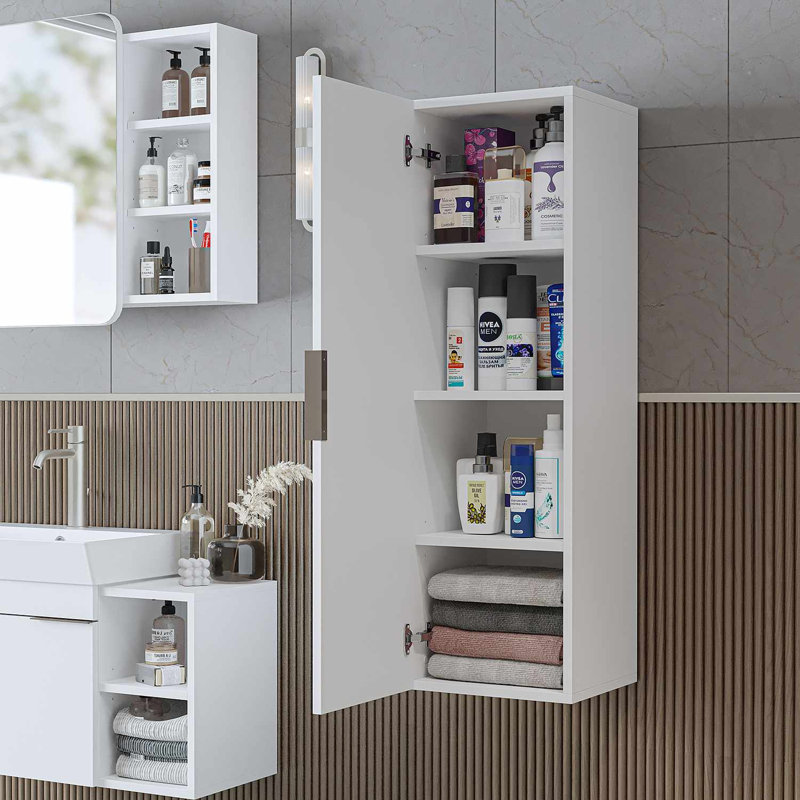 Bathroom Cabinet, White