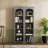 On-Trend Free Standing 5 Tier Bookshelves, Bookcases Set Of 2, Farmhouse Two-Tone Storage Cabinet With Adjustable Shelves, Modern 72"H Kitchen Pantry Cabinet For Living Room, Home Office-31912762