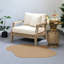 Tables de bout en ananas, plateau en verre 19,69 po, décor de patio rustique compact