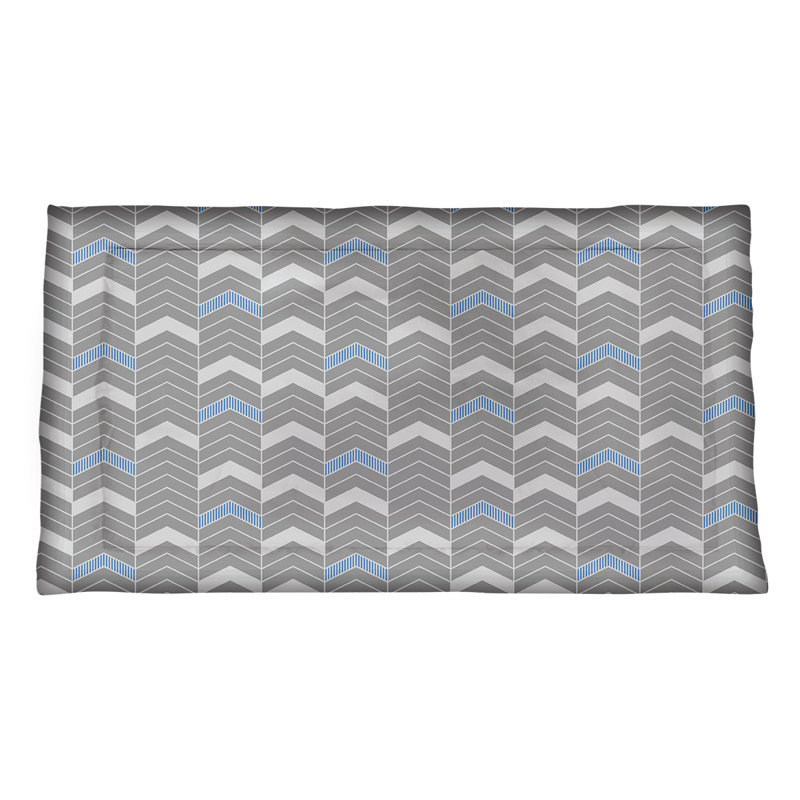 Taie décorative Rhonda, Grand, Microfibre, Bleu