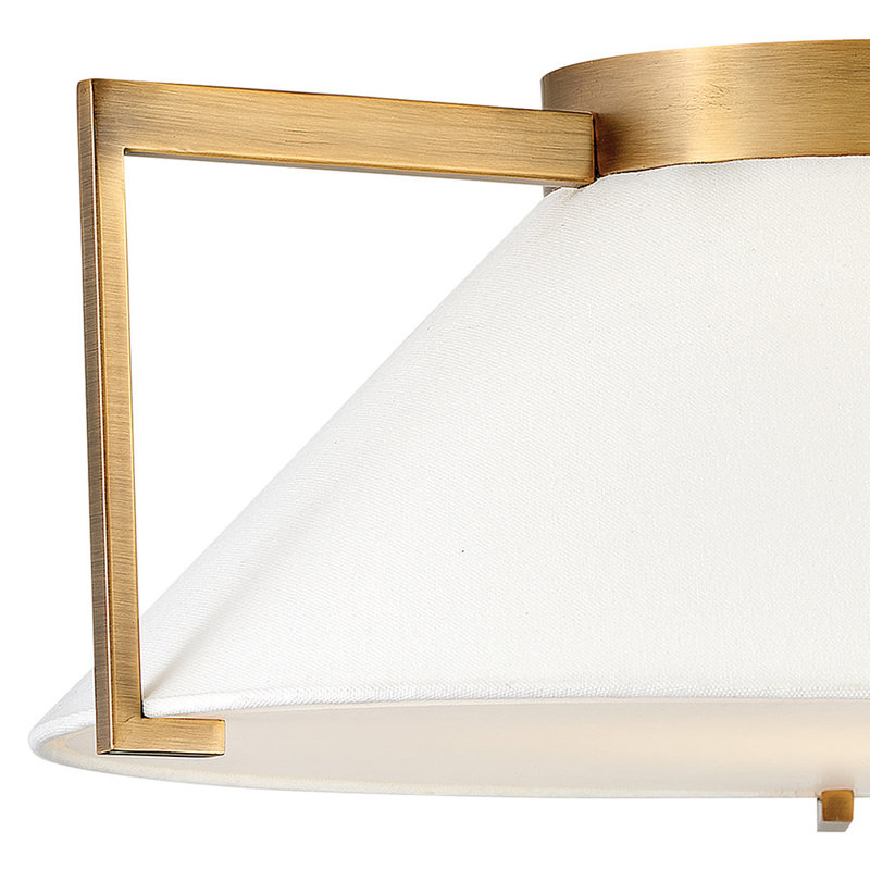 Calla 1 - Light Simple Cone LED Flush Mount, Brushed Bronze, 7.5" H x 20" W x 20" D