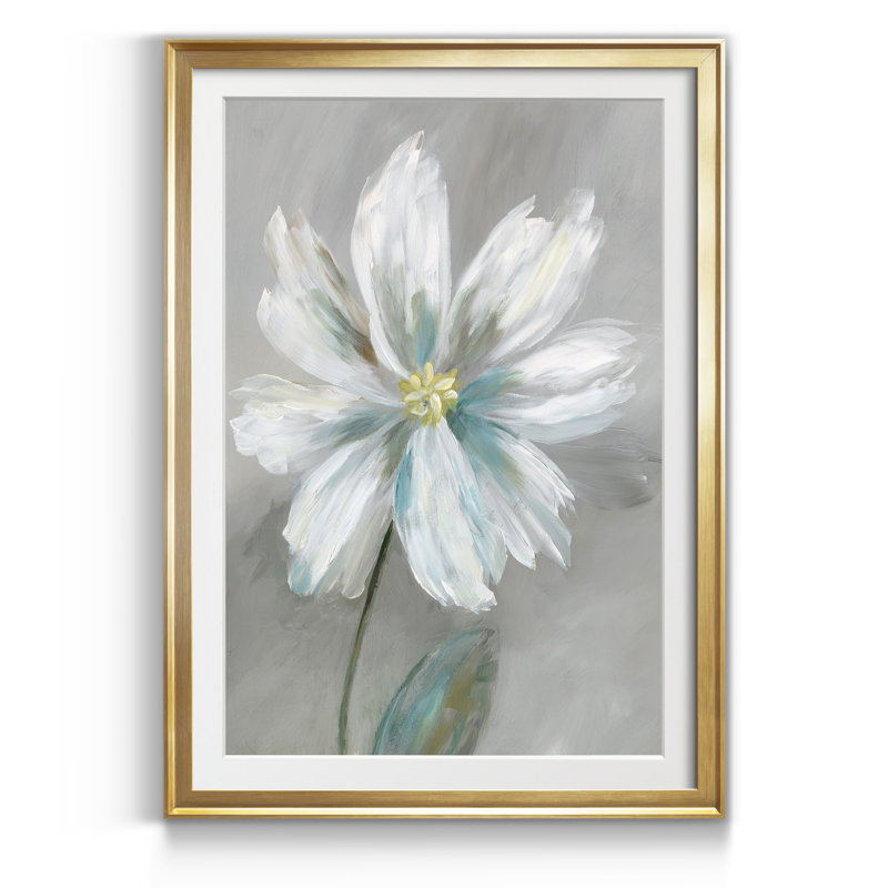 Simple Flower I - cadre photo, reproduction d'art sur papier, Doré, H 30,5 po x l 42,5 po x P 1,5 po