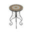 Round Ceramic Outdoor Side Table,Colourful+Black
