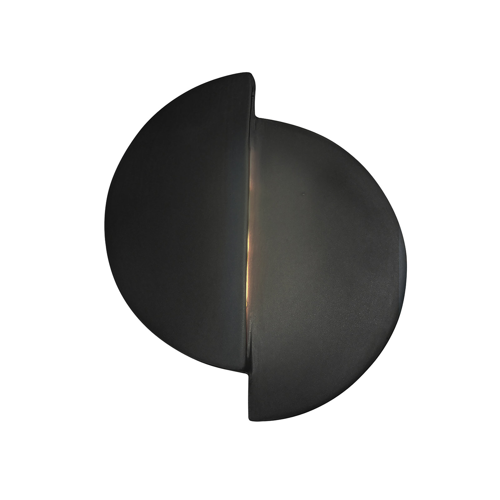 Tenny Single Light Ceramic Flush Mount Sconce, Matte Black