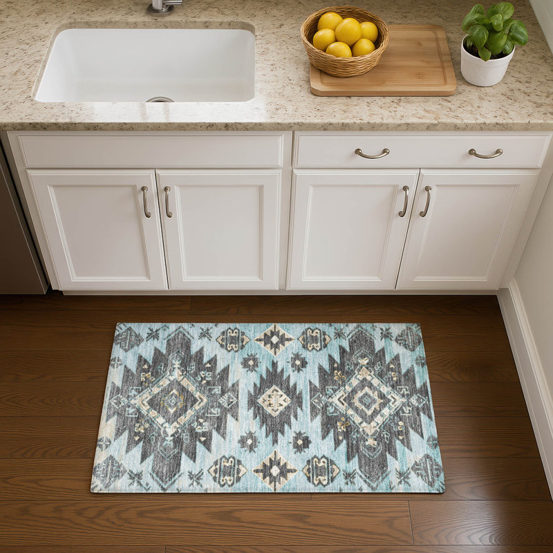 Premium Machine Washable Mayfield AMF1945 Tribal Rug, Rectangle 1'8" x 2'6"