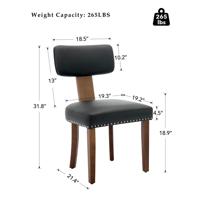 Ensemble de 4 chaises de salle à manger en tissu Modern