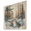 Rivière en forêt, paysage d'hiver I - forêt, art mural sur bois de pin naturel-17708140