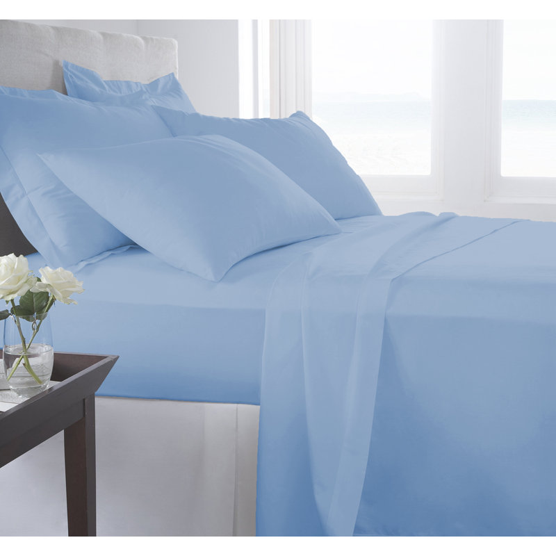 Ensemble de draps Signature Series, Ensemble de draps pour grand lit + un drap-housse, Bleu pâle