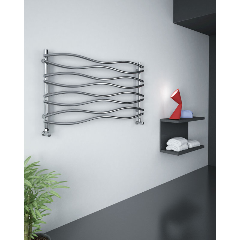 Henn Designer Towel Rail Heated Towel Rails, Silver/Chrome