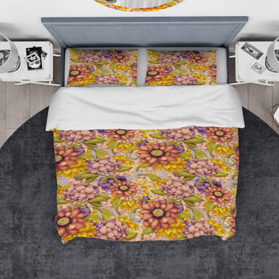 Ensemble de housse de couette designart wild fleurs