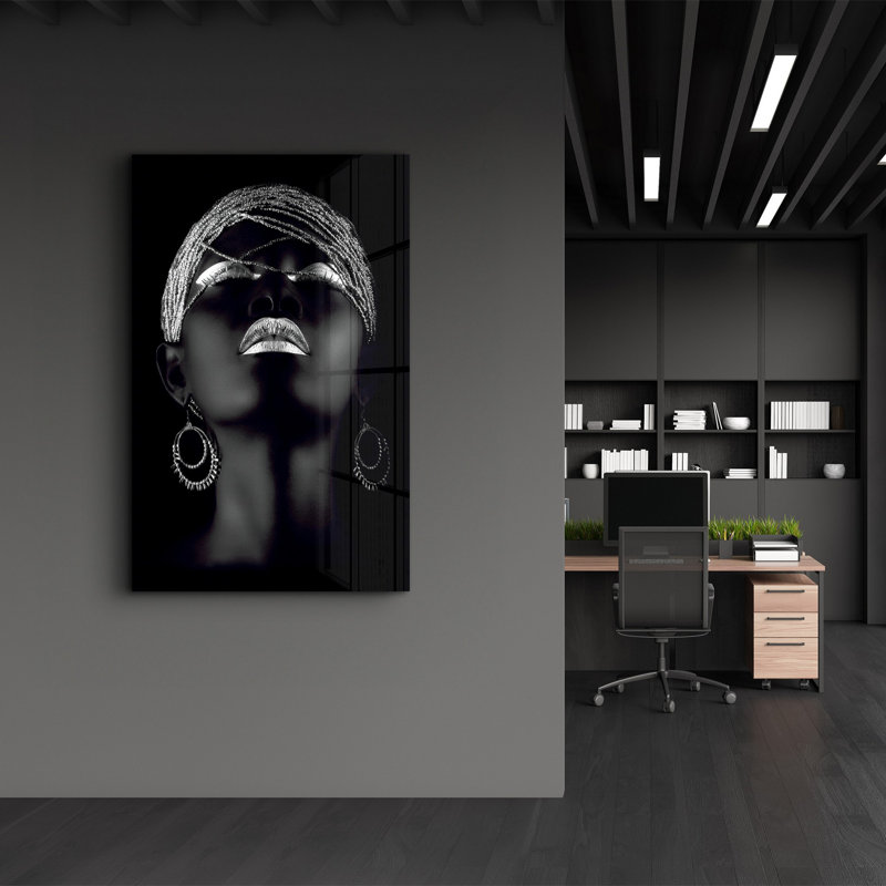 Peinture élégante en verre trempé de 13,8 po x 21,7 po | 100% verre trempé, épaisseur: 0,16 pouce | Imprimé UV pour des couleurs éclatantes et une durabilité | Art mural parfait pour les espaces de décoration intérieure, de salon, de bureau et de galerie