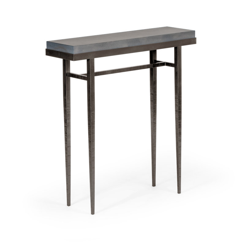 Wick Console Table, Dark Smoke, 32" H x  30" W x 8.5" D, Gray