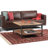 Skyler 34"W Solid Mango Wood and Metal Industrial Square Coffee Table with Open Shelf and Black Frame-1606539993