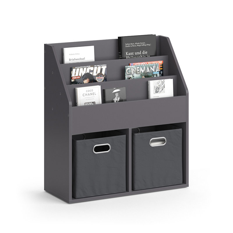 Metal 72Cm Book Display in Anthracite