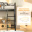 Lit mezzanine bas simple, avec escalier et garde-corps, lourd